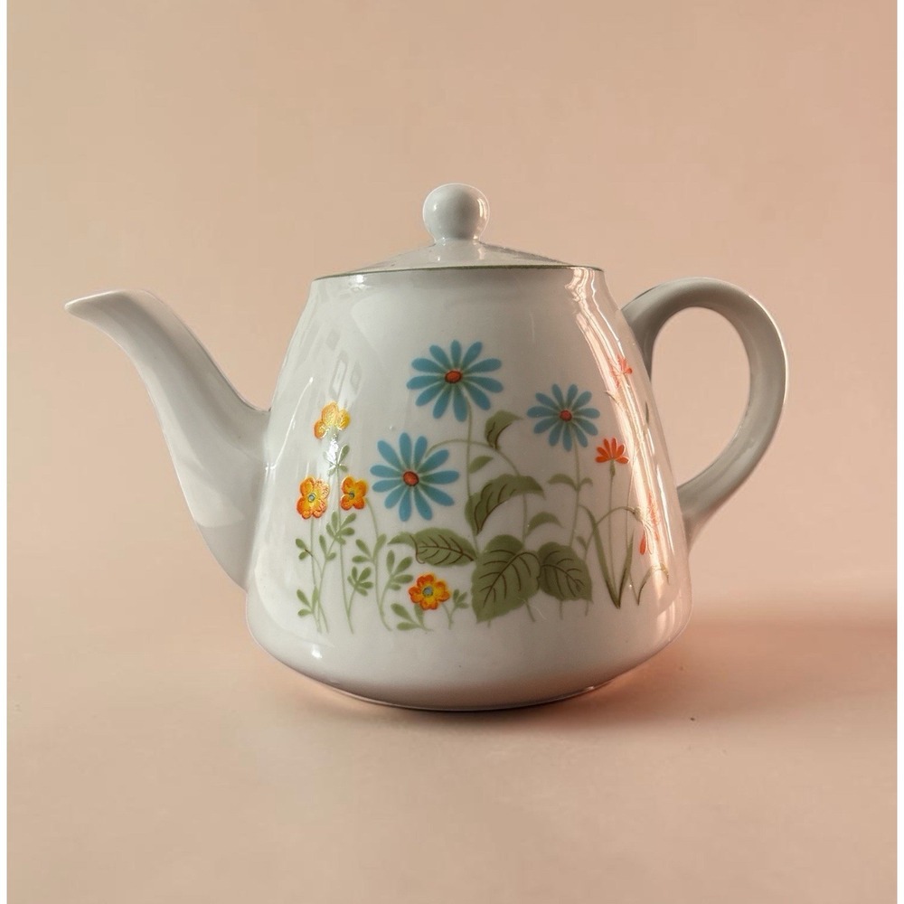 Retro floral teapot japan